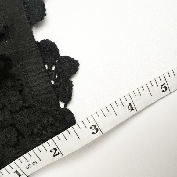 NWT Monteau Shorts Women's Size M Black Tiered Floral Crocheted Lace 100% Cotton - Picture 8 of 11